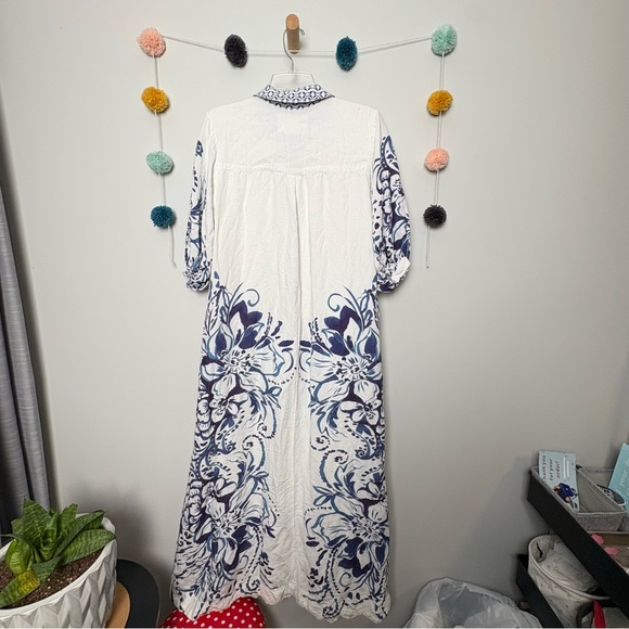 Anthropologie Maeve The Irene Linen Shirt Maxi Dress - Picture 12 of 14